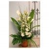 Arrangement de fleurs rustiques blanc