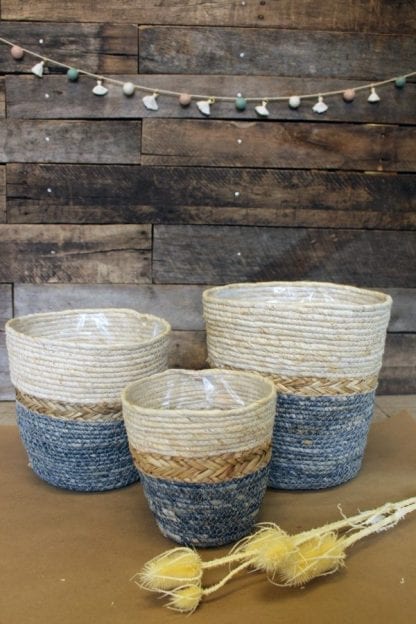 Cache pot Gris-Bleu