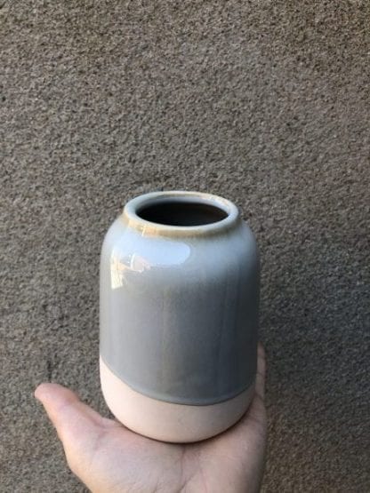Vase churn earl grey 5"