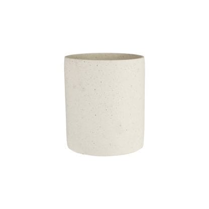 Vase cylindrique blanc 5"
