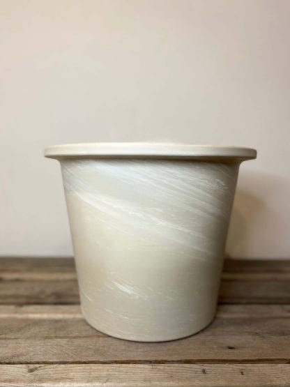 Pot terre cuite blanche Vento 33cm  – Image 2