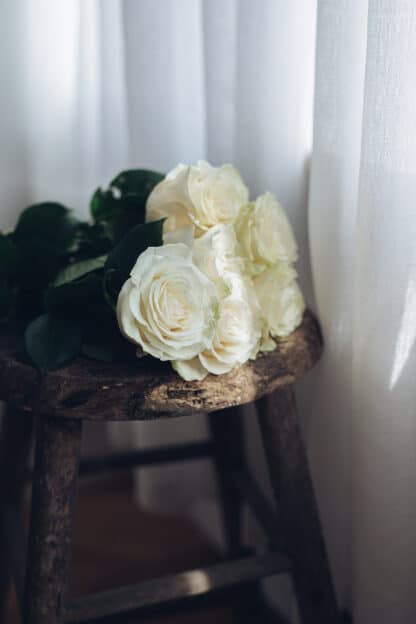 Bouquet de roses blanches