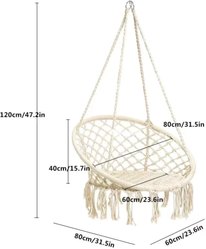 Fauteuil macramé suspendu – Image 2