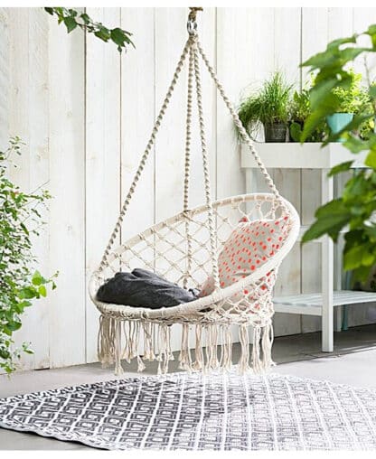 Fauteuil macramé suspendu