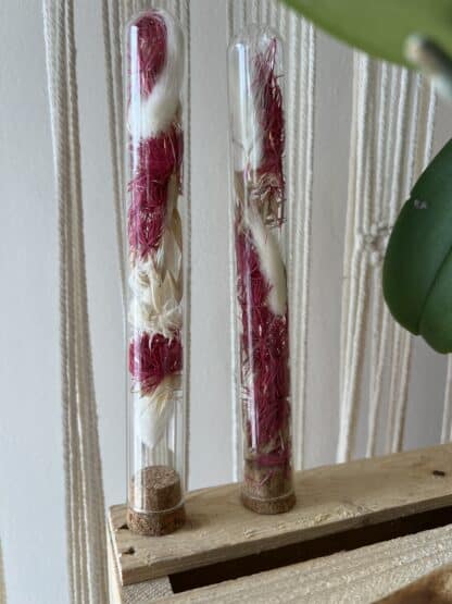 Tube verre fleuris
